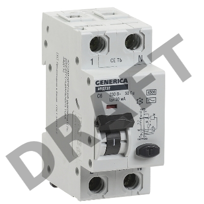 Автоматический Выключатель Дифф. Тока Iek MAD25-5-032-C-30 АВДТ 32 C32 - GENERICA