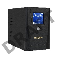 ИБП ExeGate SpecialPro Smart LLB-650.LCD.AVR.1SH.2C13.RJ.USB <650VA/360W, LCD, AVR,1*Schuko+2*C13, RJ45/11,USB, металлический корпус, Black>