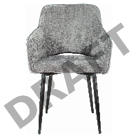 Стул для кухни Бюрократ KF-7 серый Light 19 гусиная лапка металл черный на ножках (KF-7/LT19/GF)