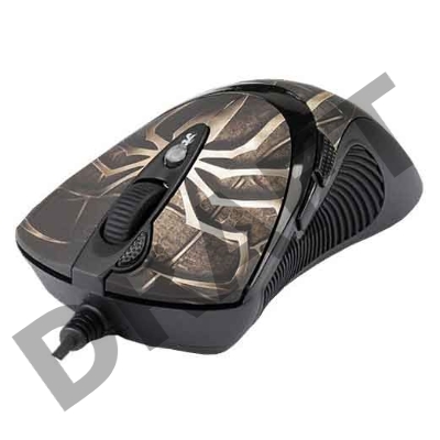 Мышь A4Tech XL-747H (черный+корич./Brouw Spyd) USB,  6кн, 1кл-кн, 3600DPI