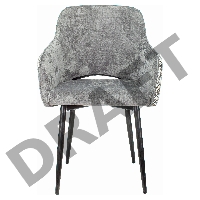 Стул для кухни Бюрократ KF-7 серый Light 19 антик металл черный на ножках (KF-7/LT19/TWIST)