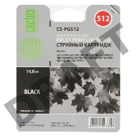 Картридж струйный Cactus CS-PG512 черный для Canon Pixma MP240/MP250/MP260 (14ml)