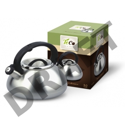 Чайник TECO 3,0 л. со свистком, TC-101, из нержавеющей стали, бесшовный корпус    