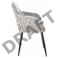 Стул для кухни Бюрократ KF-7 серый Light 19 антик металл черный на ножках (KF-7/LT19/TWIST)