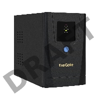 ИБП ExeGate SpecialPro UNB-1000.LED.AVR.1SH.2C13 <1000VA/550W, LED, AVR,1*Schuko+2*C13, металлический корпус, Black>