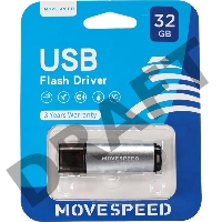 Накопитель USB2.0 32GB Move Speed M1 серебро