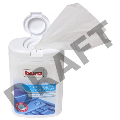 Салфетки Buro BU-tft для экранов ЖК мониторов туба 100шт влажных
