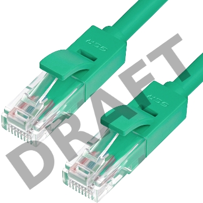 Патч-корд Greenconnect Патч-корд UTP прямой 15 m AWG24 кат.5е,  RJ45,  медь, литой (Зеленый), пластик пакет (GCR-LNC05-15.0m)
