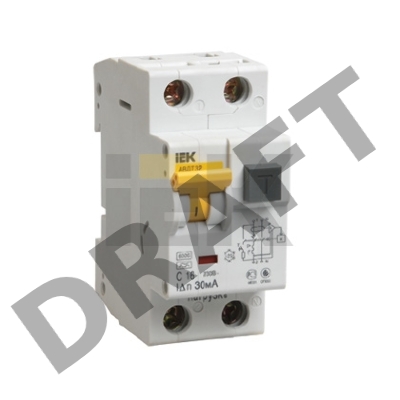Выключатель автоматический дифференциального тока 2п (1P+N) C 16А 30мА тип A 6кА АВДТ-32 ИЭК MAD22-5-016-C-30
