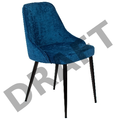 Стул для кухни Бюрократ KF-5_2 комплект 2шт темно-синий Velvet 29 металл черный на ножках (KF-5/VELV29_2)