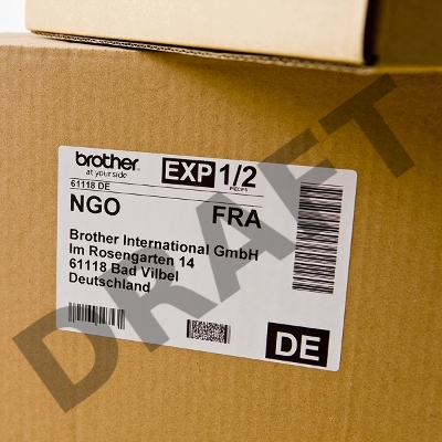 Транспортировочные наклейки Brother DK11202 (300 шт - 62 х 100 мм)