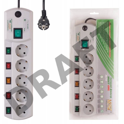 Сетевой фильтр Most ERG 5м (5 розеток) белый (коробка)