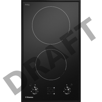 Варочная поверхность электрическая HANSA BHCS31116 / 30 x 51 см, стеклокерамика, 2 конфорки, черная
