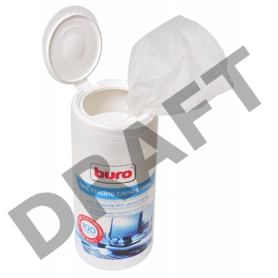 Салфетки Buro BU-Tscreen, 100 шт для экранов мониторов/плазменных/ЖК телевизоров/ноутбуков туба 100шт влажных