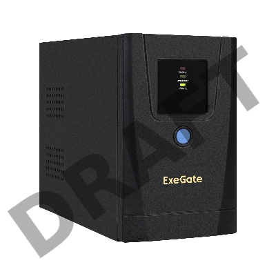 ИБП ExeGate SpecialPro UNB-650.LED.AVR.1SH.2C13 <650VA/360W, LED, AVR, 1*Schuko+2*C13, металлический корпус, Black>