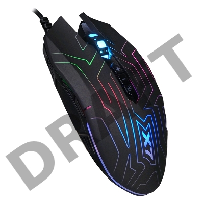 Мышь A4 X-77 черный оптическая (2400dpi) USB игровая (8but)