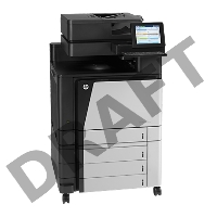 МФУ HP Color LaserJet Enterprise Flow M880z, цветной лазерный принтер/сканер/копир/факс A3+, 46 ppm, 1200dpi,1,5Gb,5trays100+4*500 ,Duplex,ADF200,Enc.HDD320Gb,PS,USB/GigEth/FIH/HI P,JetLink,LCD8i,KensLock,1y warr, замена CE664A CM6030, CE665A CM6030f, Q39