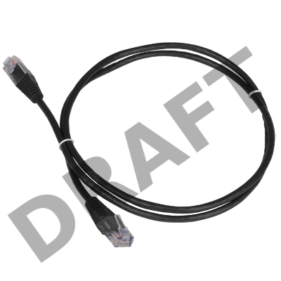 Патч-корд TWT UTP кат.5e, с заливными колпачками, 0.15 м, черный