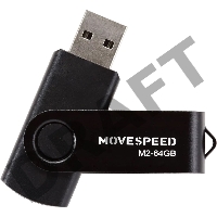 Накопитель USB2.0 64GB Move Speed M2 черный