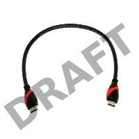 Кабель HDMI 19M/M ver. 2.0 black red, 0.5m VCOM <CG525-R-0.5>