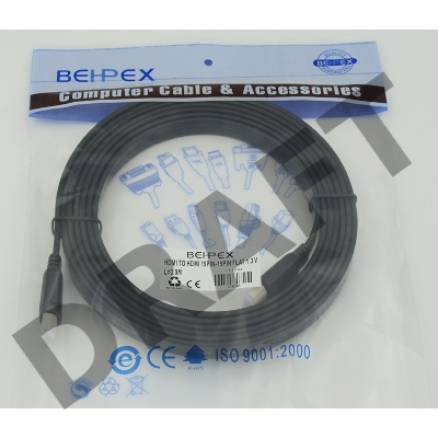 Кабель HDMI 3м SIEMAX FLAT 19M - 19M плоский, черный