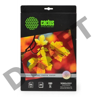 Фотобумага Cactus CS-SGA428020 Professional полуглянцевая А4 280 г/м2 20 листов