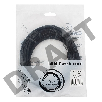 Патч-корд UTP Cablexpert PP12-3M/BK 5e, 3м, литой, многожильный (чёрный)