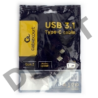 Кабель USB Cablexpert CCP-USB-CMCM2-1M, USB3.1 Type-C/Type-C, Gen.2, 10Gbit/s, 5A, 1м, пакет