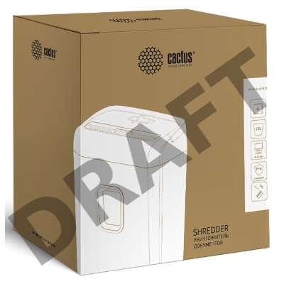 Шредер Cactus CS-SH-6-13-4X12 (секр.P-4)/фрагменты/6лист./13лтр./скрепки/скобы/пл.карты