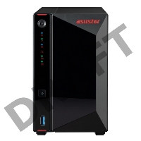 Сетевое хранилище ASUSTOR AS5202T 2-Bay NAS/Media player/Intel Celeron J4005 2.0GHz up to 2.7GHz (Dual-Core ), 2GB SO-DIMM DDR4, noHDD(HDD,SSD),/2x 2,5Gb (LAN)/3xUSB3.2,HDMI/4ip camera license ; 90IX0171-BW3S10
