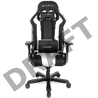 Игровое кресло DXRacer King чёрно-белое (OH/KS99/NW, экокожа, регулируемый угол наклона)
