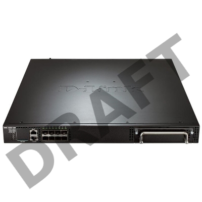 Сетевое оборудование D-Link DXS-3600-16S/B1AEI  PROJ Управляемый стекируемый коммутатор 3 уровня с 8 портами 10GBase-X SFP+, 1 слотом расширения, источником питания AC и 3 вентиляторами