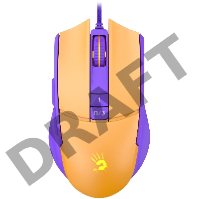 Мышь A4Tech Bloody L65 Max желтый/фиолетовый оптическая (12000dpi) USB