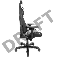 Игровое кресло DXRacer King чёрно-белое (OH/KS99/NW, экокожа, регулируемый угол наклона)