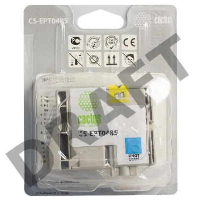 Картридж струйный Cactus CS-EPT0485 светло-голубой для Epson Stylus Photo R200/ R220/ R300 (14,4ml)