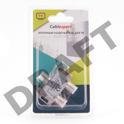 ТВ проф. сплиттер на 2 телевизора, Cablexpert AS-TV-02, 5-1000MHZ