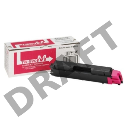Тонер-картридж Kyocera TK-590M (1T02KVBNL0 пурпурный для FS-C2026MFP/C2126MFP/C2526MFP/C2626MFP/C5250DN, P6026CDN/P6526CDN 5000 стр.