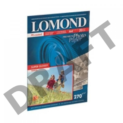 Фотобумага LOMOND 270/A4/20л. СУПЕРГЛ  (Warm)