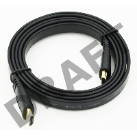 Кабель HDMI v.1.4 1.5м  Flat плоский HDMI (m)/HDMI (m)