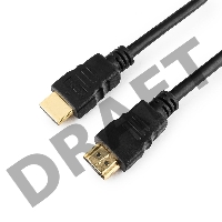 Кабель HDMI Gembird/Cablexpert, 1м, v1.4, 19M/19M, черный, позол.разъемы, экран(CC-HDMI4-1M)