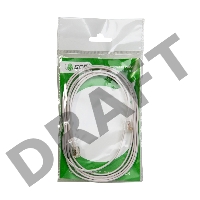 Телефонный шнур удлинитель для аппарата Greenconnect 4.0m GCR-TP6P4C-4.0m, 6P4C (джек 6p4c - jack 6p4c) белый