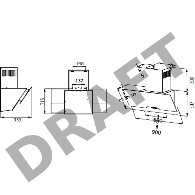 Наклонная вытяжка RIKKA 60 WG