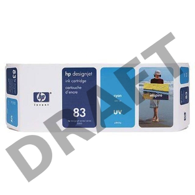 Картридж струйный HP №83 C4941A голубой для HP DJ 5000/5500 (680мл)