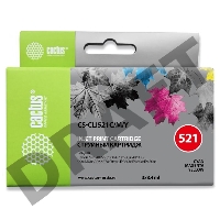 Картридж струйный Cactus CS-CLI521C/M/Y трехцветный для Canon Pixma MP540/MP550 (8,2ml) комплект 3шт
