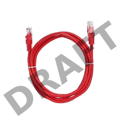 Патчкорд литой Aopen/Qust UTP кат.5е 2м красный 