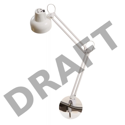 Светильник настольный Трансвит Beta/Wh на струбцине E27 лампа накаливания белый 60Вт