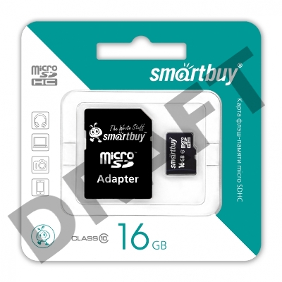 Флеш карта Smartbuy microSD 16GB microSDHC Class 10 (SD адаптер)