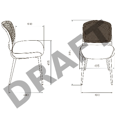Стул для кухни Бюрократ KF-8 серый металл черный на ножках (KF-8/GREY)
