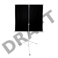 Экран Sakura 180x180см TriScreen 1:1 напольный рулонный белый  100' Matt White (MW), серый корпус