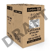 Кабель ExeGate FTP 4 пары кат.5e медь, 24AWG, экран, бухта 305м, серый, PVC